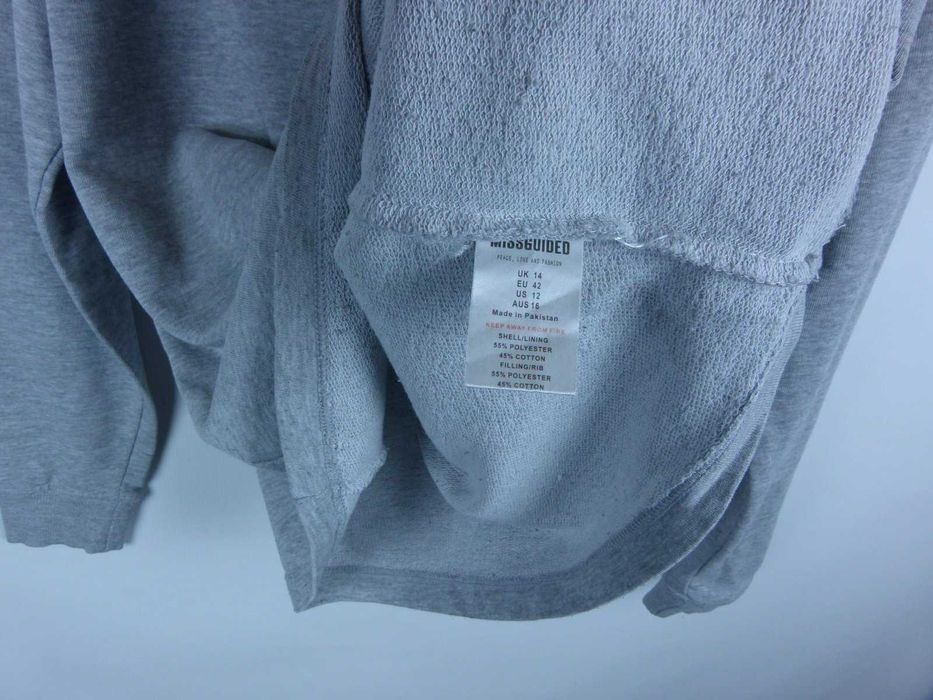 Missguided szara bluza bluzka dekolt 14 / 42