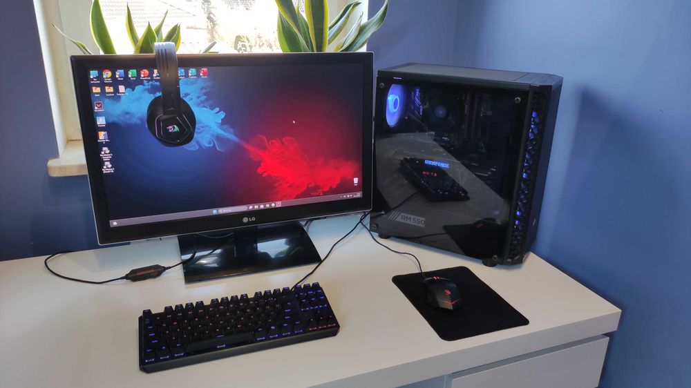 Zestaw Gamingowy Ryzen 5, GTX970, 16GB RAM SSD+ HDD + 27' + Akcesoria