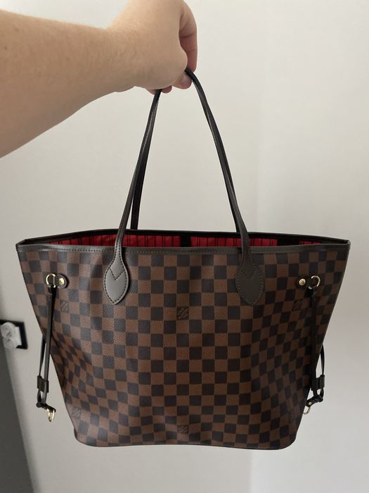 Louis vuitton neverfull  skóra naturalna