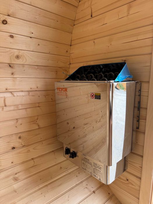 Sauna ogrodowa beczka 150 cm | Piec Vevor 8 kW w zestawie | Od ręki