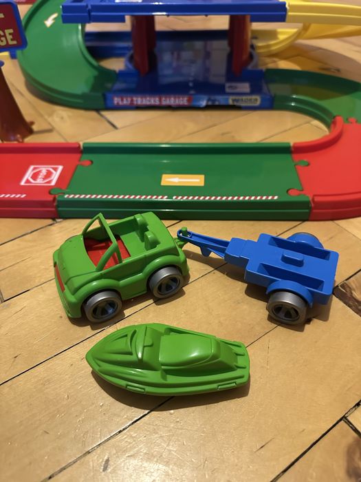 Дитячий трек гараж wader 2 поверхи ігровий набір play tracks garage