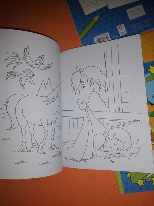 Раскраска Лошади. Раскраска в зоопарке. Розмальовки для дітей.