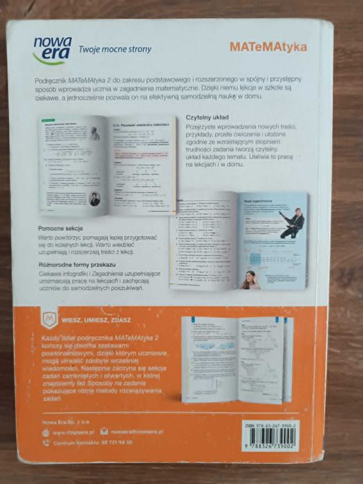 Podręcznik Matematyka 2 z. podstawowy i rozszerzony Nowa Era