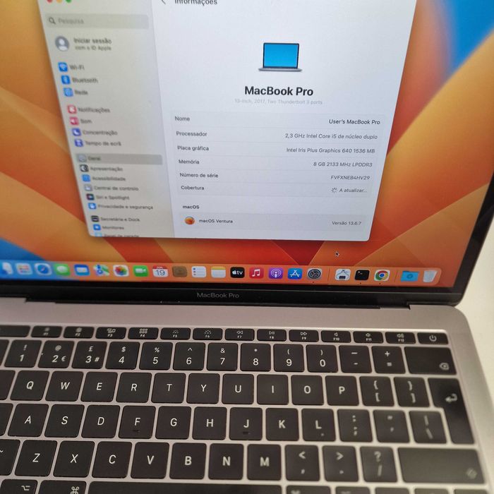 MacBook Pro 13" (2017 com varios programas)