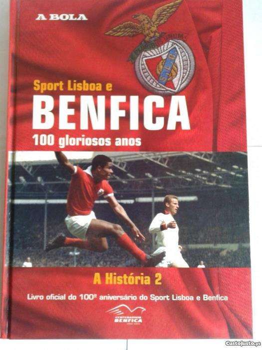 7 Volumes do Centenário do S.L.Benfica + Livro Ouro Centenário Benfica
