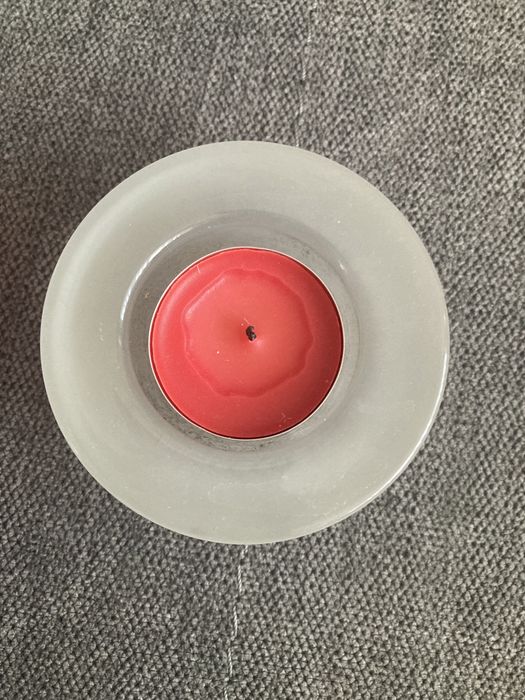 Świeczniki tea-light biały różowy zestaw