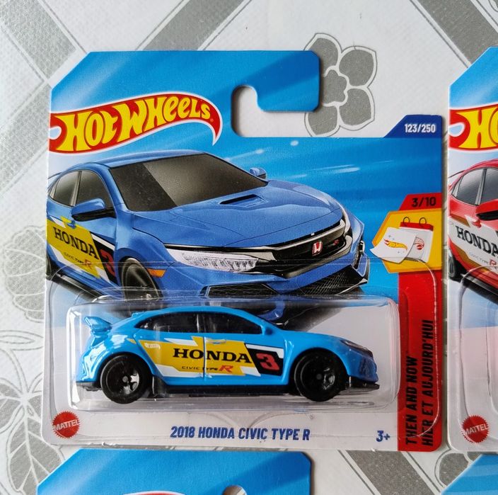4×Hot Wheels 2018 Honda Civic Type R