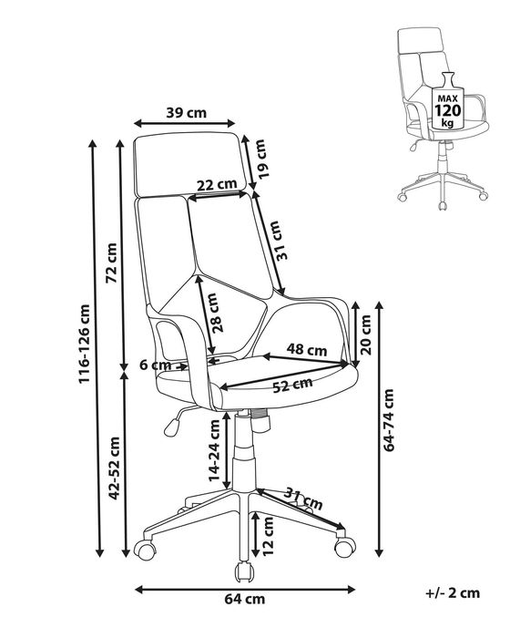 Krzesło biurowe kolory
