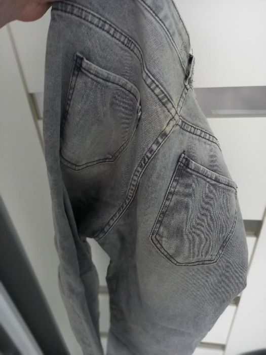 Spodnie szare jensowe styl mom fit Jak Nowe rozmiar S