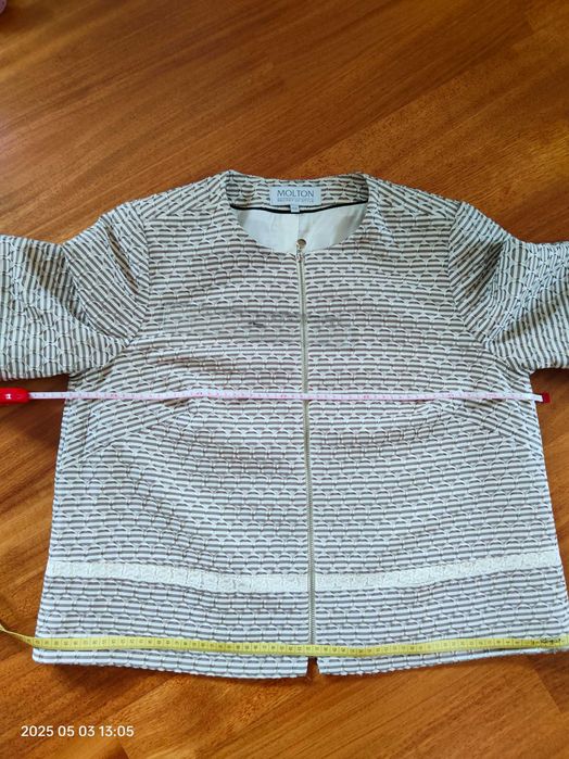 Żakiet damski, rozmiar 48, wizytowy w kolorze Ecri-beż.