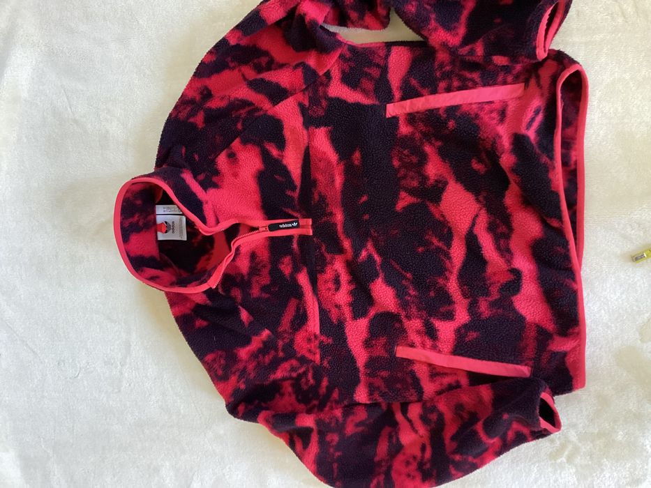 Adidas polar, mega gruba polarowa bluza S
