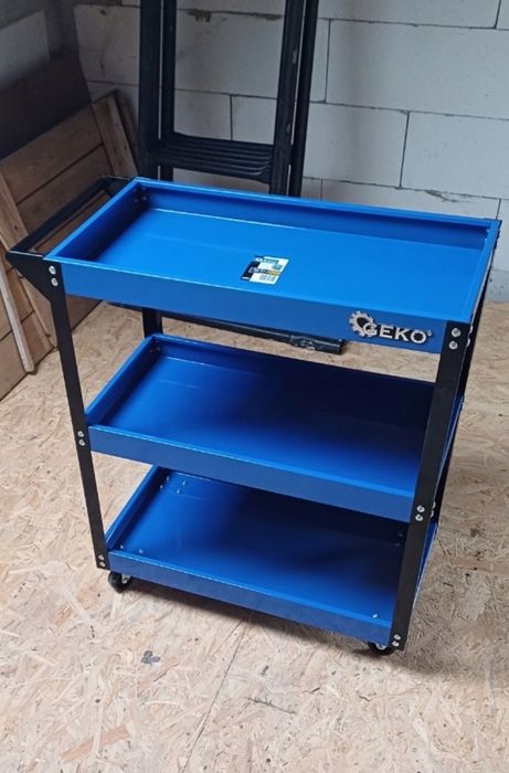Wózek Warsztatowy na Narzędzia 3 Półki Serwisowy z Hamulcem Nowy