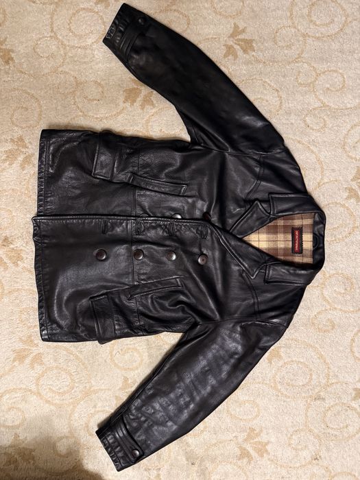 Вінтажна шкіряна куртка Emporio Armani 90s (Made in Italy) — 100% Теляча шкіра / Рідкість!