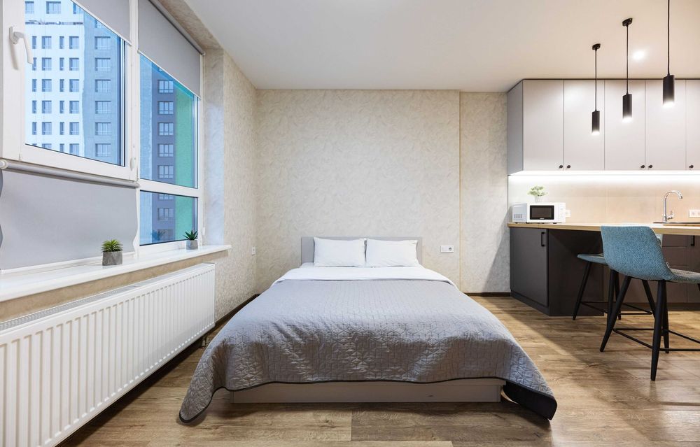 Подобова оренда студії, біля метро, Бажана 17Б. Є укриття.