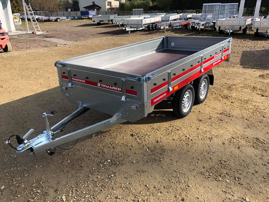 TEMARED TRANSPORTER 3015/2  Przyczepa lekka 300x150x40 ściągane BURTY na słupkach 750 DMC RATY