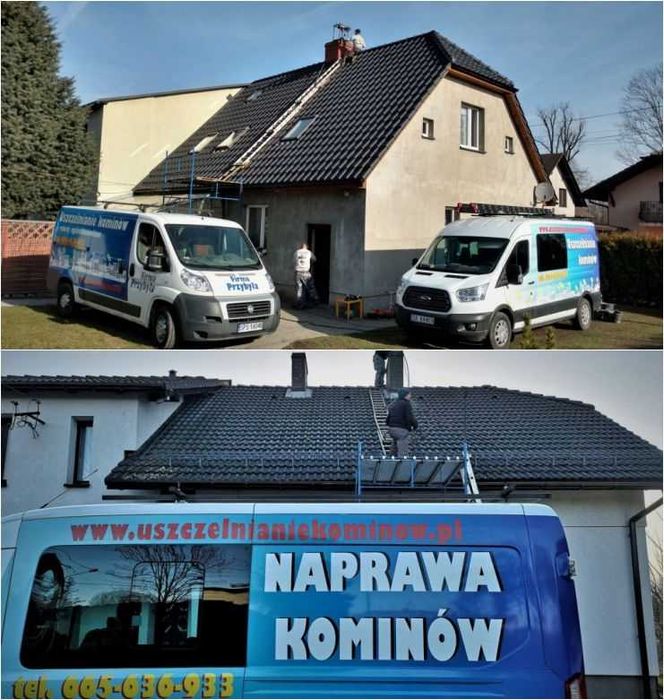 Frezowanie komina Szlamowanie rozwiercanie kominów ceramika wkłady
