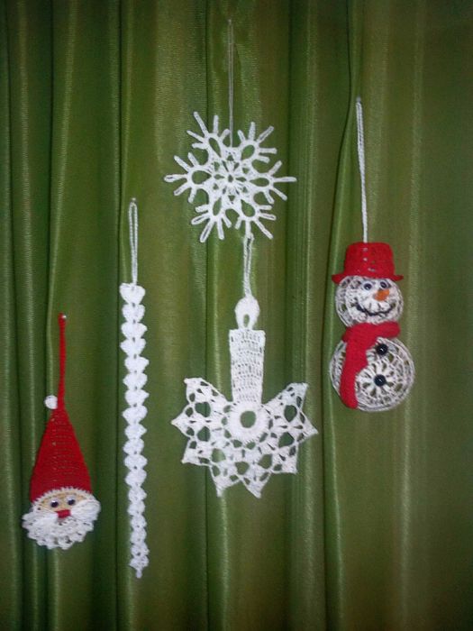 Bombki  na szydełku ,ozdoby świąteczne