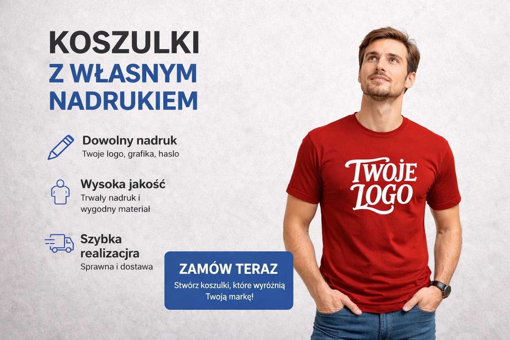 Koszulki z własnym nadrukiem / logo, T-shirt z nadrukiem  prezent