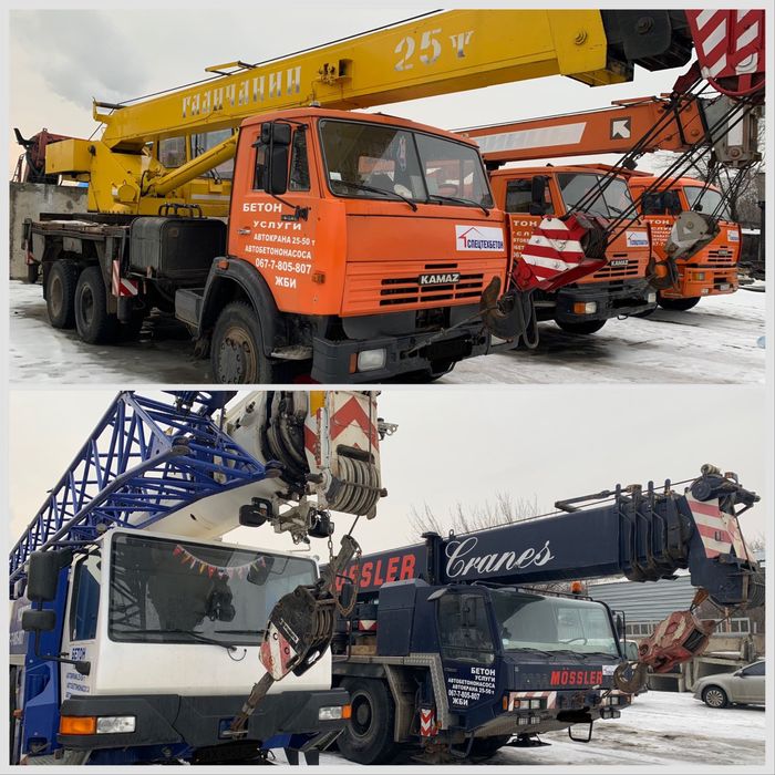Аренда, услуги автокрана 25т, 50т, 100т.