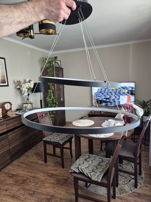 Czarna  Lampa Led