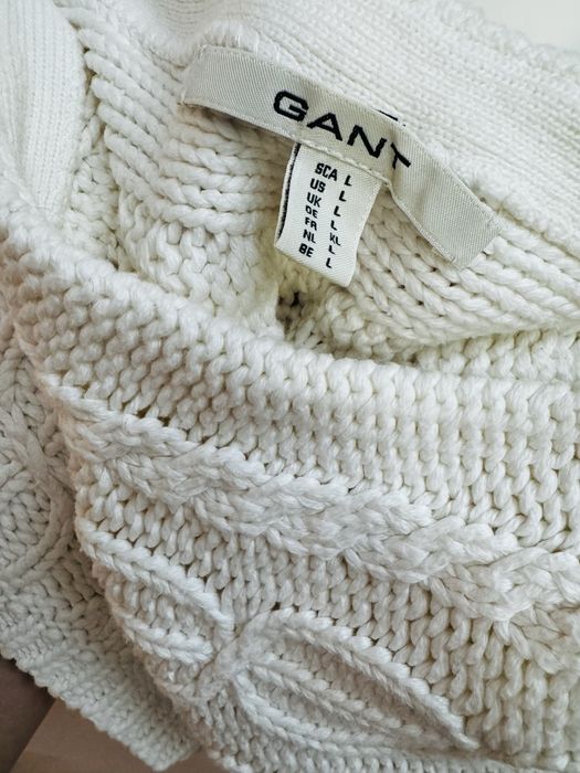 Kamizelka damska elegancka sweterkowa Gant L beż