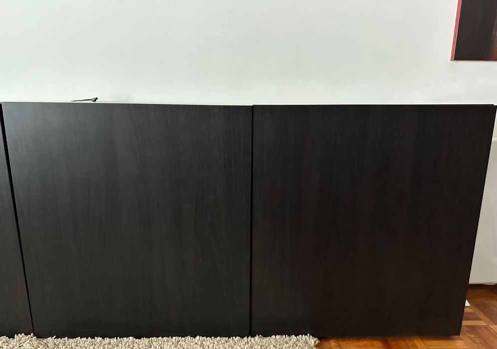 Aparador IKEA BESTA - Preto-Castanho