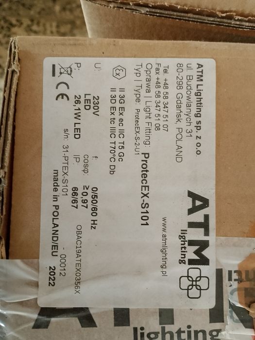 Oprawa przeciwwybuchowa Protec EX