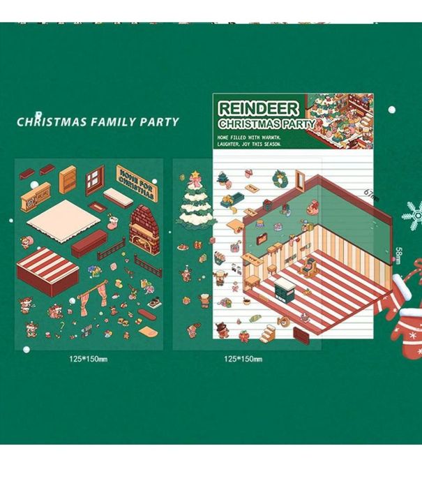 Набор наклеек румбокс, 3d наклейки антистресс 4в1 + пинцет в подарок