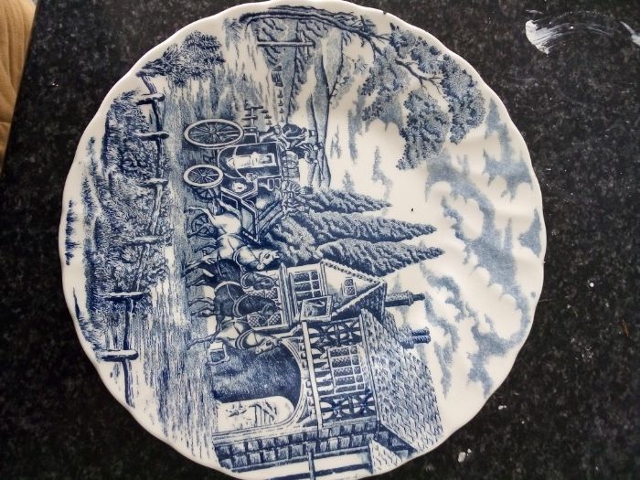 Pratos de porcelana inglesa de colecção