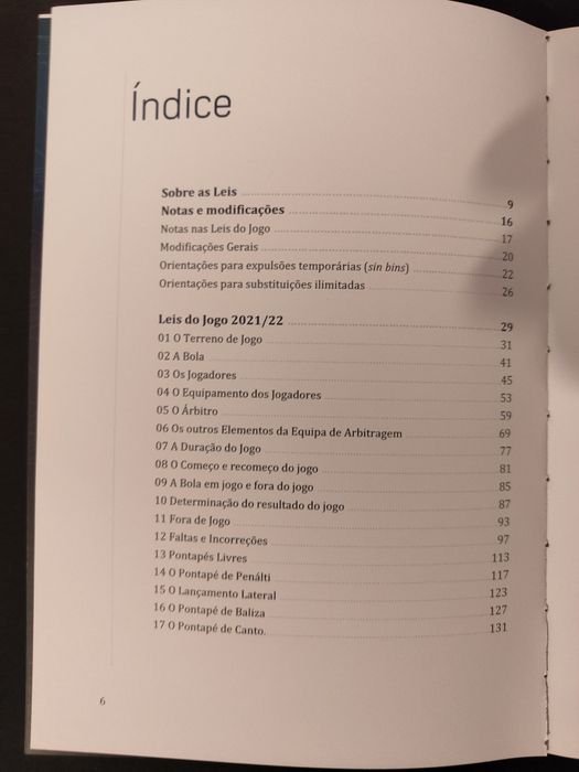Livro IFAB Leis de jogo futebol