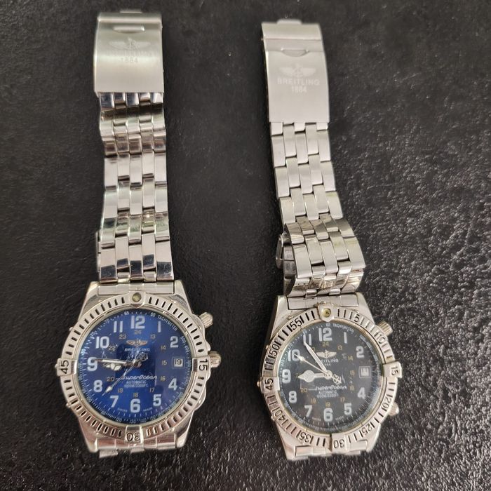 Dwie repliki zegarków Breitling uszkodzone