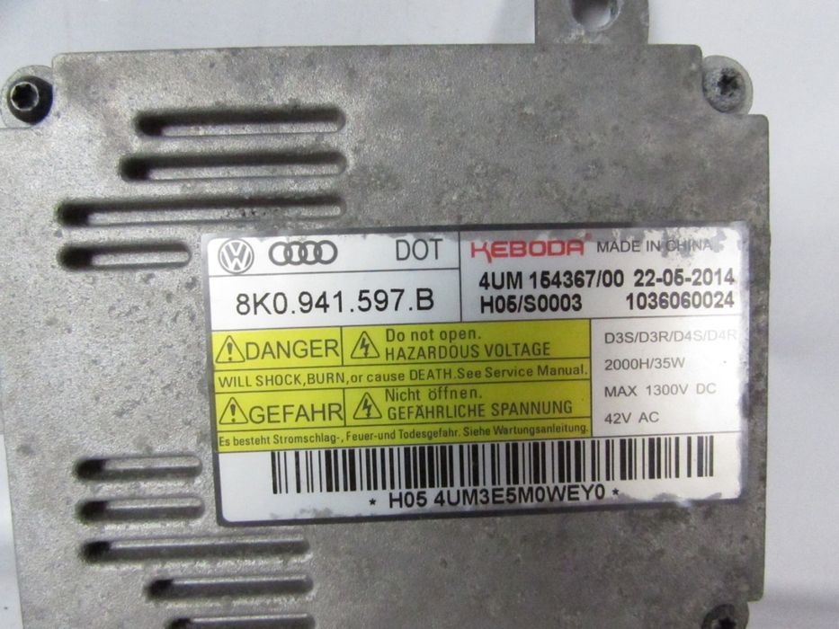 Centralina / Balastro Farol Xenon Audi A3 Ref: 8K0941597B