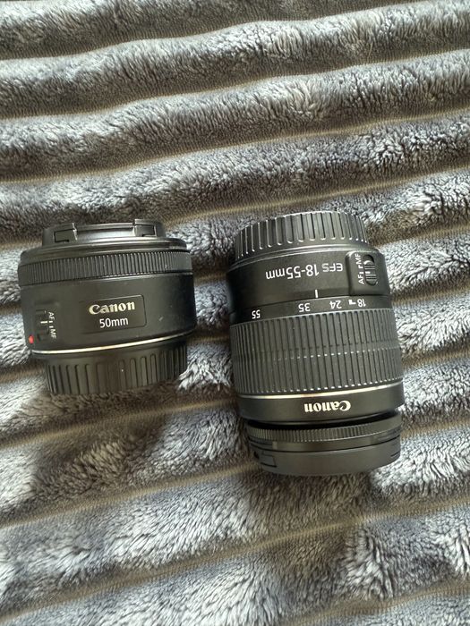 об’єктиви для  Canon 200d  EF 50mm та 18-55