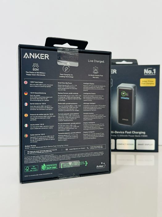Новий Повербанк Anker Prime 12000мАг 130Вт Power Bank Павербанк A1335