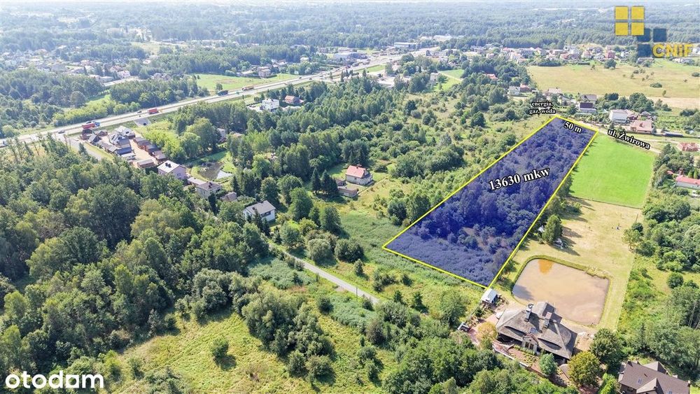 Kol.Poczesna - działka 13 630m2