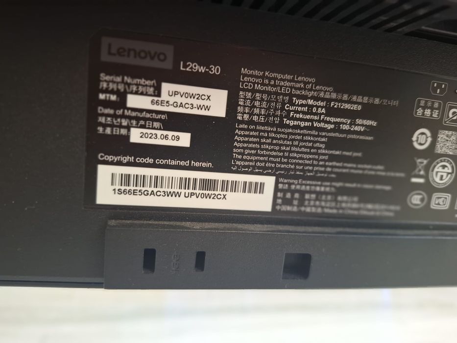 Monitor Lenovo l29w-30 29” cali ultrawide FHD motion IPS