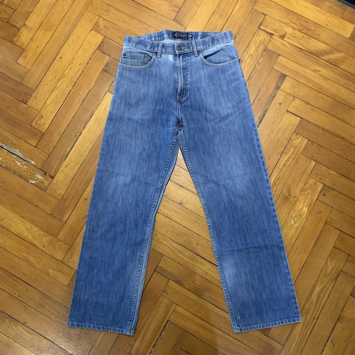 сині прямі штани