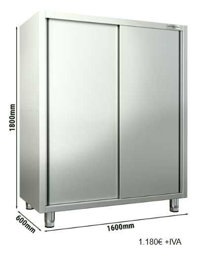 Armário Alto inox para Arrumos/Louças, 1200mm, JÁ COM IVA - NOVO