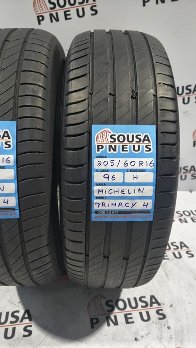 2 pneus semi novos 205-60R16 Michelin Primacy4 - Oferta dos Portes