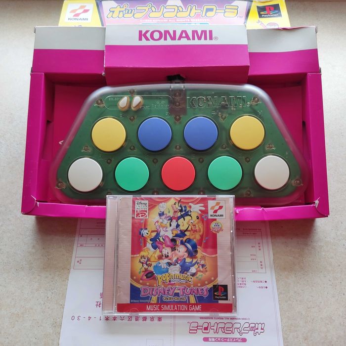 KONAMI Pop'n Music Controller RU014 + Disney Tunes PlayStation PS1 PSX