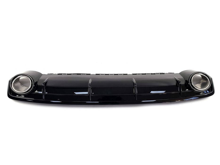 Дифузор ( заднього бампера ) Full Black / Chrome Pipe ( в стилі RSQ7 ) на Audi Q7 4M 2015-2020 року