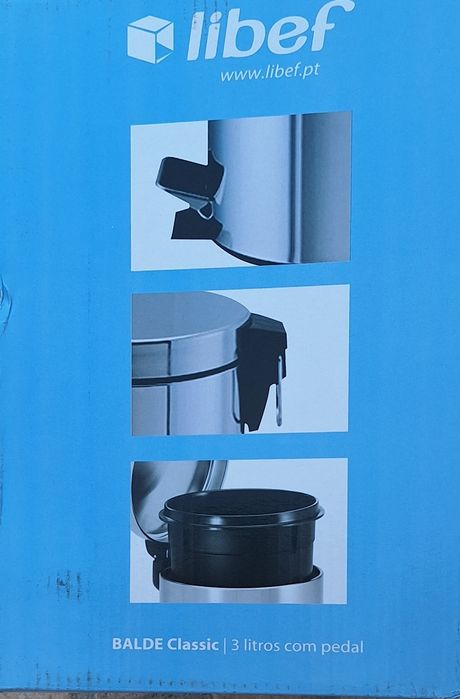Balde Lixo de pedal - 3L