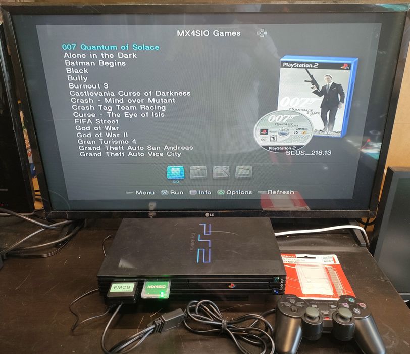 Sony PlayStation 2 komplet z MX4SIO 128GB i PS2HDMI