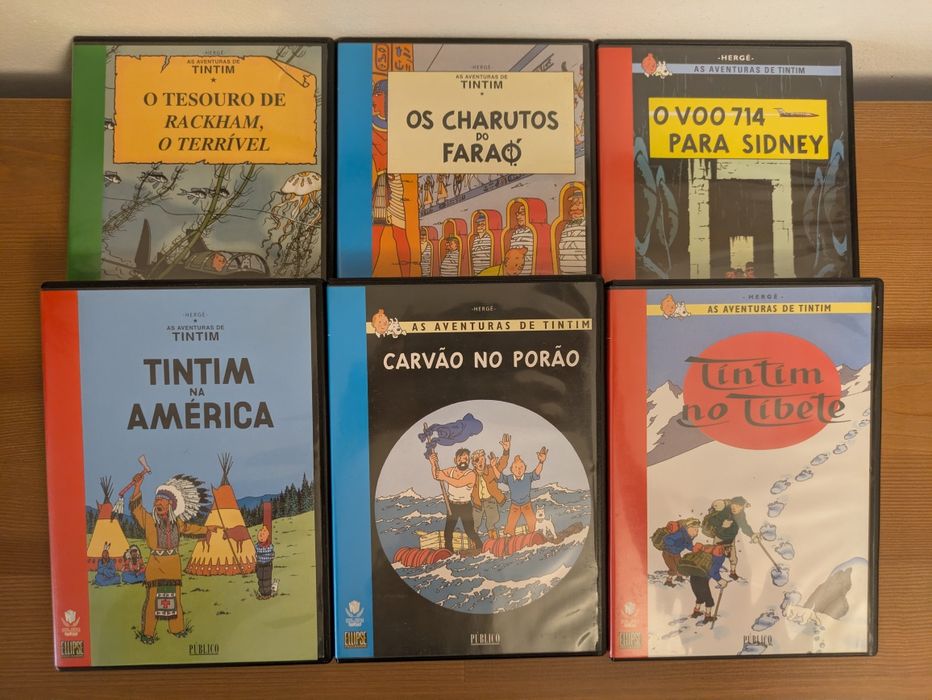 Coleção DVDs TinTim (Vários - 19U) - Como Novos | Optimo Estado. Bibloteca Público.