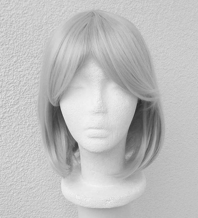 Krótka szara peruka bob Nier Automata 2b cosplay wig krótki szary