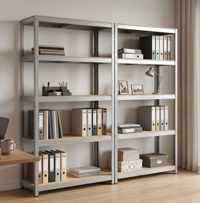 Zestaw 2x Regał Metalowy Magazynowy 5 półek do Garażu do Piwnicy 150x75x30cm 875kg