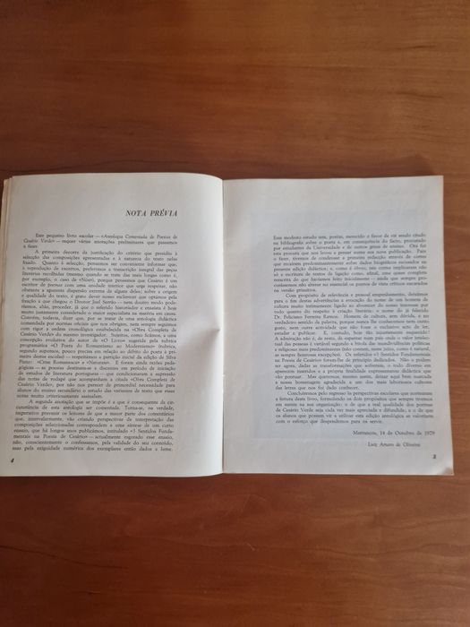 Livro "Antologia Comentada de Poesias de "O Livro de Cesário Verde""