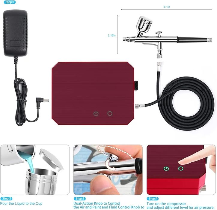 аерографа Gocheer Upgraded Модель 101-BMC