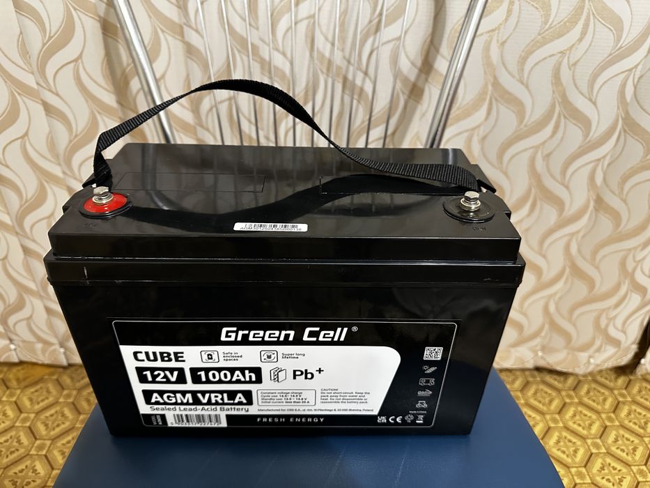 Комплект резервного питания 12V: АКБ 100Ah + инвертор 220V + зарядка