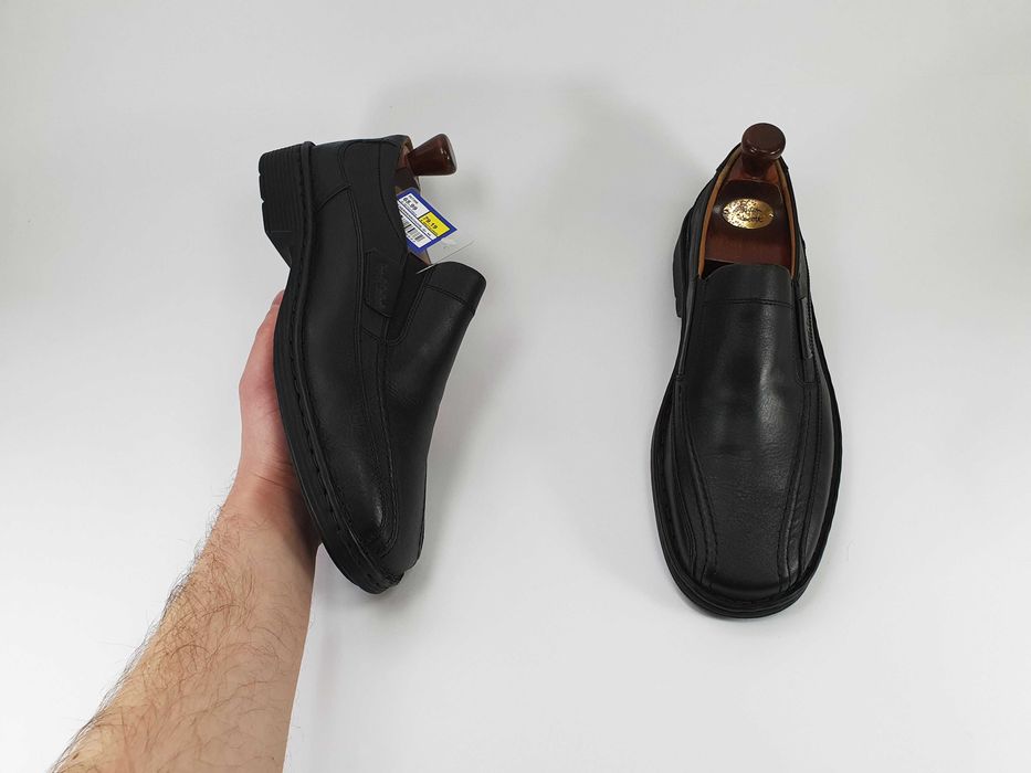 Josef Seibel Germany черные мокасины чорні мокасіни туфлі 41 26.5 см